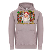 With God All Things Are Possible With Santa Claus Bbs Vintage Hoodie | Teevron