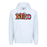 White xoxo valentine's day highland cow Premium Hoodie - Jasminsmagicworld