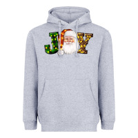 Heather Grey Christmas santa clause joy Heavyweight Hoodie - AdoDesignShop