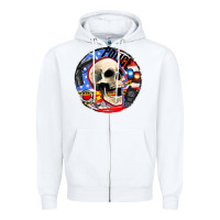 Police Skull And Police Equipment Zipper Hoodie | Teevron