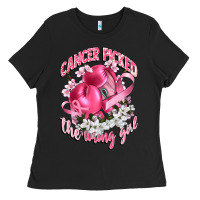 Black cancer picked the wrong girl Ladies Tee - CowGirlArtShop