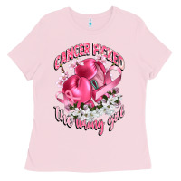 Bubblegum Pink cancer picked the wrong girl Ladies Tee - CowGirlArtShop