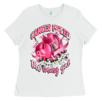 White cancer picked the wrong girl Ladies Tee - CowGirlArtShop