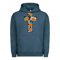 Pigment Midnight Navy pumpkin cross Urban Hoodie - JahusDesignShop