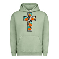 Pigment Oil Green pumpkin cross Urban Hoodie - JahusDesignShop