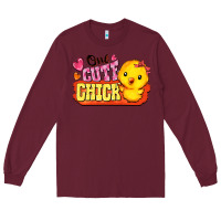 Burgundy one cute chick Long Sleeve Tee - FaDigitalArtStudio