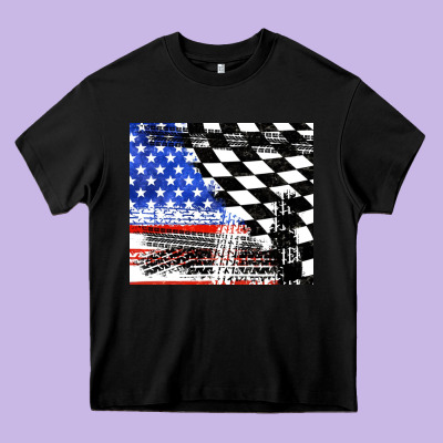 Racing Checkered Flag Tumbler Tbs Heavy Core Tee Designed By Tumblerdesignbyshophia