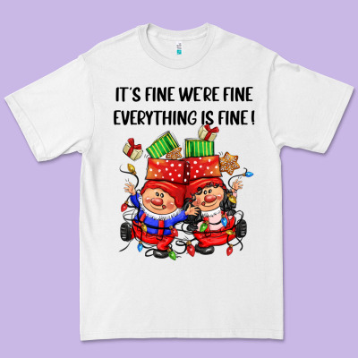Its Fine Were Fine Everything Is Fine Premium Tee Designed By Cowgirlartshop