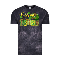 Cloud Black St. Patrick's Kiss me i am irish Vintage Tee - OliviaCreatesArt