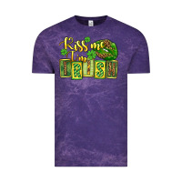 Cloud Purple St. Patrick's Kiss me i am irish Vintage Tee - OliviaCreatesArt