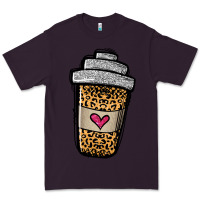 Plum leopard glitter coffee cup Premium Tee - Jasminsmagicworld