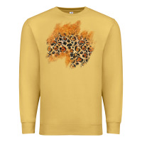 Antique Gold leopard glitter patch Premium Sweatshirt - AdoDesignShop