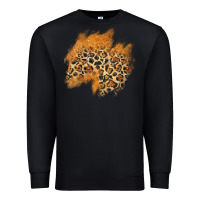 Black leopard glitter patch Premium Sweatshirt - AdoDesignShop