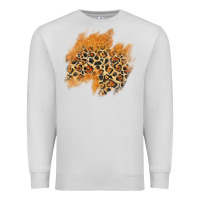 Dove Grey leopard glitter patch Premium Sweatshirt - AdoDesignShop