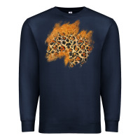 Navy leopard glitter patch Premium Sweatshirt - AdoDesignShop