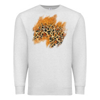 Oatmeal Heather leopard glitter patch Premium Sweatshirt - AdoDesignShop