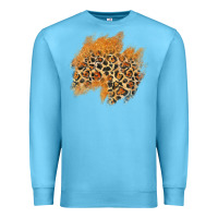 Ocean Blue leopard glitter patch Premium Sweatshirt - AdoDesignShop