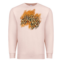 Pale Pink leopard glitter patch Premium Sweatshirt - AdoDesignShop