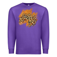 Purple leopard glitter patch Premium Sweatshirt - AdoDesignShop