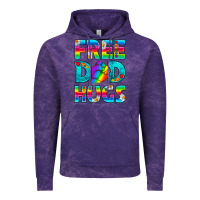 Cloud Purple Pride LGBTQ Free Dad Hugs Vintage Hoodie - BundleAndBundleShop