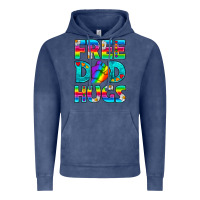 Vintage Denim Pride LGBTQ Free Dad Hugs Vintage Hoodie - BundleAndBundleShop