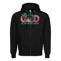 Black with god all things are possible race Zipper Hoodie - AdoDesignShop