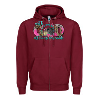Burgundy with god all things are possible race Zipper Hoodie - AdoDesignShop