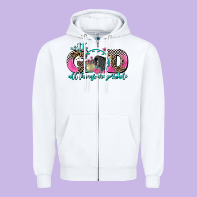 With God All Things Are Possible Race Zipper Hoodie Designed By Adodesignshop