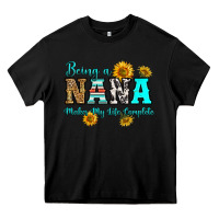 Black being nana makes my life complete Heavy Core Tee - RanaPortraitStore