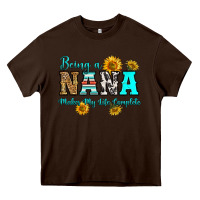Chocolate Brown being nana makes my life complete Heavy Core Tee - RanaPortraitStore