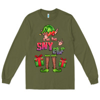 Army Green im the shy elf elf Long Sleeve Tee - FaDigitalArtStudio