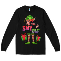 Black im the shy elf elf Long Sleeve Tee - FaDigitalArtStudio