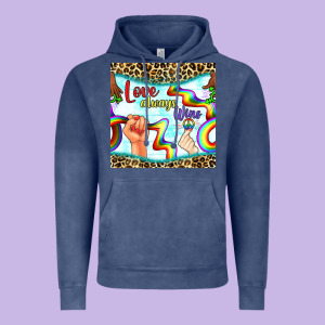 Pride Lgbtq Love Always Wins Peace Gender Symbol Vintage Hoodie Designed By Bundleandbundleshop