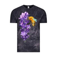 Cloud Black honey bee with lavender fa element Vintage Tee - FaDigitalArtStudio