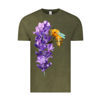 Vintage Olive honey bee with lavender fa element Vintage Tee - FaDigitalArtStudio