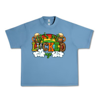 Pebble Blue Let's get lucked up St. Patrick's Day Urban Heavy Tee - OliviaCreatesArt