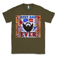 Army Green best dad ever american flag Classic Tee - Artiststas