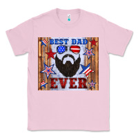 Bubblegum Pink best dad ever american flag Classic Tee - Artiststas