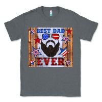 Charcoal Heather best dad ever american flag Classic Tee - Artiststas