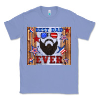 Colony Blue best dad ever american flag Classic Tee - Artiststas