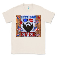 Natural best dad ever american flag Classic Tee - Artiststas