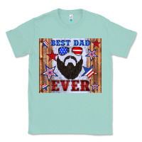 Seafoam best dad ever american flag Classic Tee - Artiststas