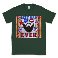 Sports Green best dad ever american flag Classic Tee - Artiststas