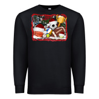 Black christmas sports background Premium Sweatshirt - AdoDesignShop
