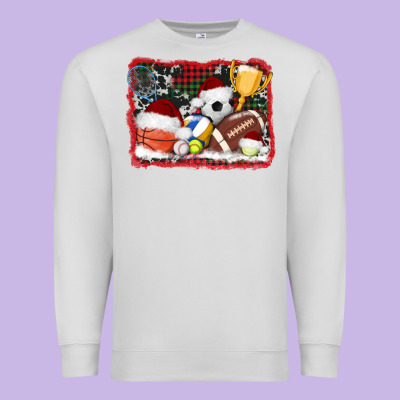 Christmas Sports Background Premium Sweatshirt Designed By Adodesignshop