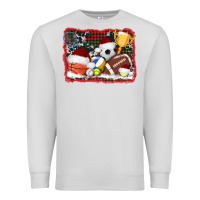Dove Grey christmas sports background Premium Sweatshirt - AdoDesignShop