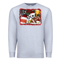 Heather Grey christmas sports background Premium Sweatshirt - AdoDesignShop