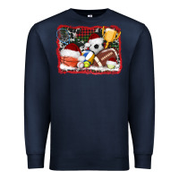 Navy christmas sports background Premium Sweatshirt - AdoDesignShop