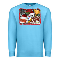 Ocean Blue christmas sports background Premium Sweatshirt - AdoDesignShop
