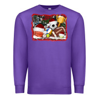 Purple christmas sports background Premium Sweatshirt - AdoDesignShop